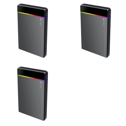 Ceftyopo 3�Z�b�g 2.5 �C���` HDD/SSD �^�C�v C RGB �G���N���[�W�� - USB3.2 Gen1 5Gbps HD �O�t���n�[�h�h���C�u�G���N���[�W���{�b�N�X �c�[���t���[