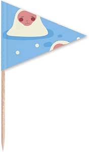 Amazon.com | Japanese Travel Lucky Animal Toothpick Triangle Cupcake ...