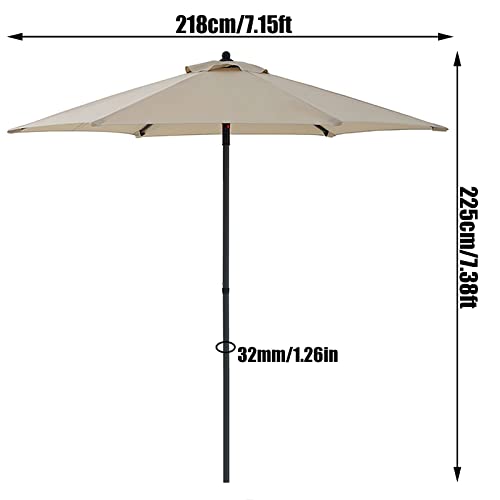 Parasol de jardin 218cm rouge pliable pour table de terrasse de café