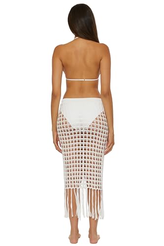 BECCA Women's Venica Crochet Skirt, Casual, Beach Cover Ups2