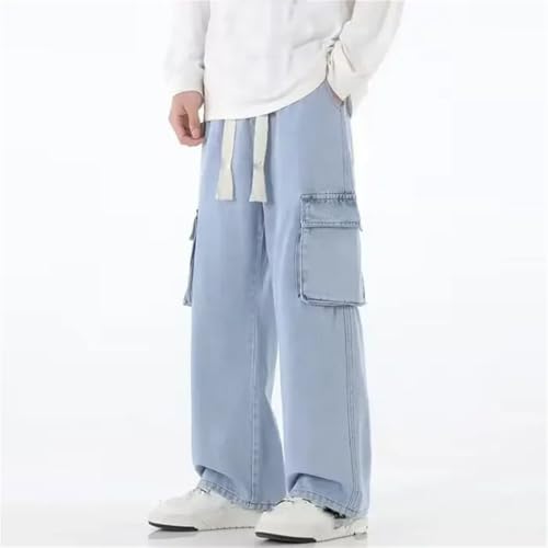 Men's Denim Pants Loose Casual Comfortable Lightweight Wide Leg Jeans3