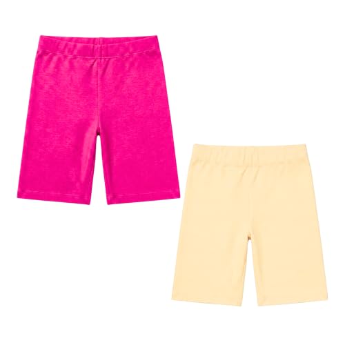 Image of Joe & Joe Shorts for Girls Premium Cotton Lycra Cycling Shorts - Pack of 2 | Inner Shorts for Yoga & Sports & School Uniform.