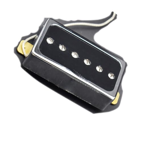 アルニコ 5 エレキギター ピックアップ アルニコ シングル コイル ピックアップ 6 弦エレキギター ピックアップ エレキ楽器ピックアップ(Chrome+black N)