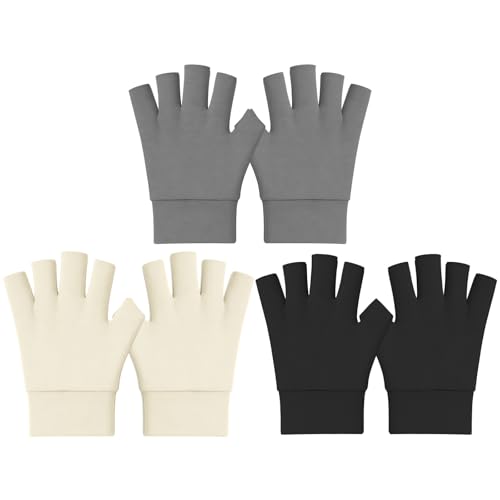 Guantes sin dedos de oficina cálidos guantes para ordenador de terciopelo unisex