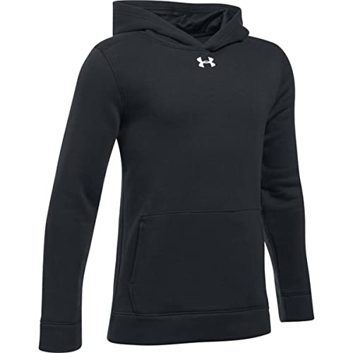 Under Armour Youth Hustle Fleece Hoody Black | White Youth Small