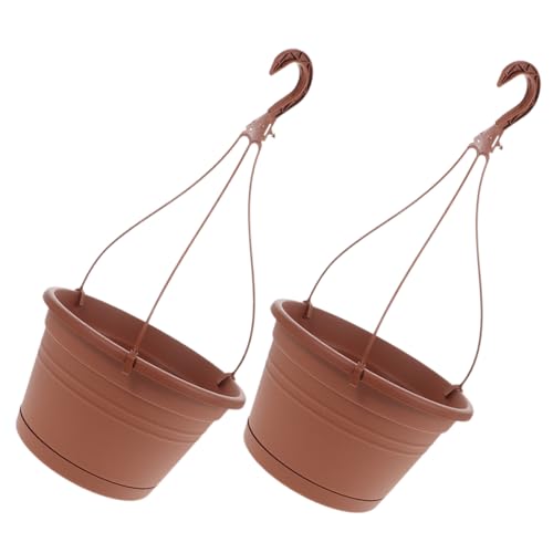 HYTROVE 2 Piezas Cuenca Colgante De Pared De Planta De Araña Bandeja De Plantas Borlas Bote De Doble Flor Cestas Maceta Única Graduado Contenedores Tapa del Frasco De Sellado Y El Plastico