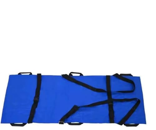 Riazdiw 防水オックスフォード布転写シート、患者の持ち上げに使用、看護スタッフの負担を軽減、ストレッチャーや介護補助具に適し、柔らかいストレッチャー、ポータブル、シンプル、折りたたみ可能、寝たきりの高齢者の持ち上げ (D,ブルー)