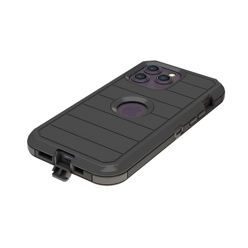 Image of Pirum Protective Back Case Compatible for Apple iPhone 14 Pro MAX Cover PC + TPU Full Body Shockproof Drop Protection - Black