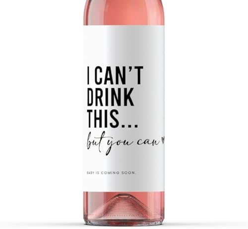 Pregnancy Announcement Wine Labels - Baby Coming Soon Announcement for Partner, Parents, Grand Parents, Auntie, Cousin & Friends - Alternative to Card - Baby Reveal Wine Label (Pack of 2) - View 3