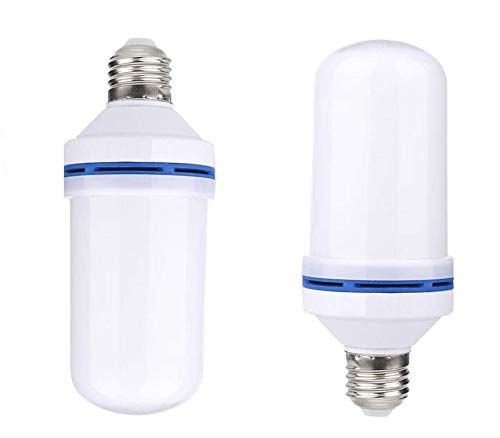 Ouxiinr LED Blue Flame Effect Light Bulb E26 Atmosphere Decoration Fire Flickering Simulation 108 pcs 2835 LED Beads Flame Bulb for Halloween/Christmas Decoration (2 Pack)