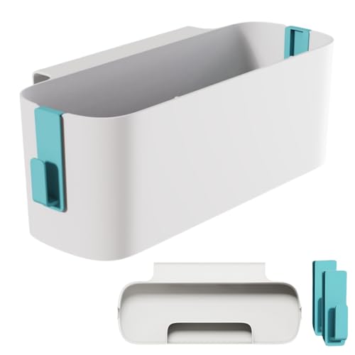 MEVOPHEE Bedside Organizer Caddy Hanging, Plastic, Green, 11 Lbs / 5 Kg Capacity, Elegant Style, Space-Saving, Rectangular, Hanging Mount