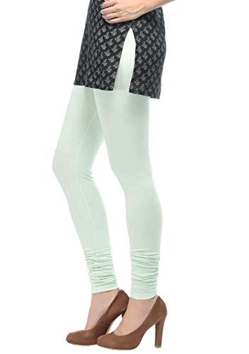 Image of Frenchtrendz Women's Cotton Spandex Stretchable Mid Rise Slim Fit Churidar Leggings Pull On