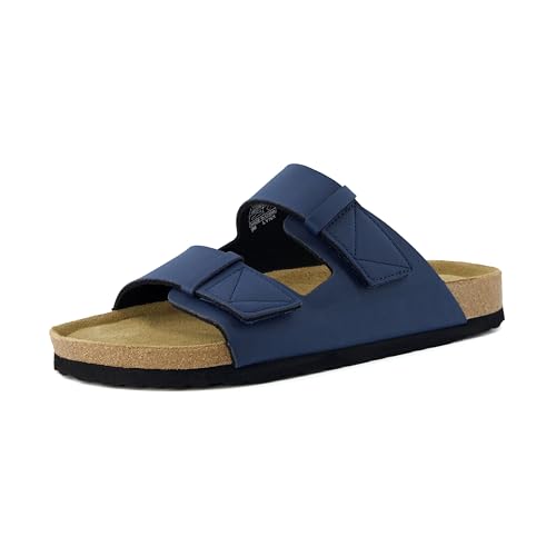 CUSHIONAIRE Men's Lynx Cork footbed Sandal with +Comfort