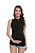 Smallshow Women's Maternity Tank Top Crew Neck Sleeveless Pregnancy Clothes 3 Pack,Black-Deep Grey-Light Grey,XXL