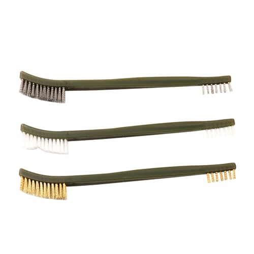 LUJIYY 3pcs Handy Mini Metal Remove Rust Brushes Brass Cleaning Brush Polishing Cleaning Welding Slag Rust Dirt Tool Wire Brush, 17CM