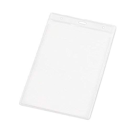 Siglo XXI - Lot de 50 pochettes A6 transparentes pour accréditation ou badge - 11 x 17 cm