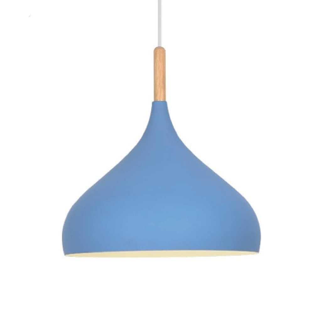 KXEcoLife Creative Bohemian Hanging Lights Led Single Head Hollow Pendant Lamp Household European Ceiling for Kitchen Island Dining Room Bedroom Hallway(Blue,16.5in*16.5in)