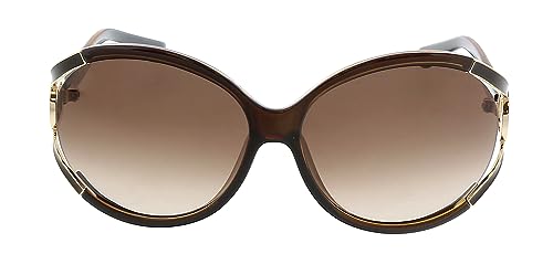 Salvatore Ferragamo Oval Sunglasses SF600S 220 Brown/Gold 61mm 6002