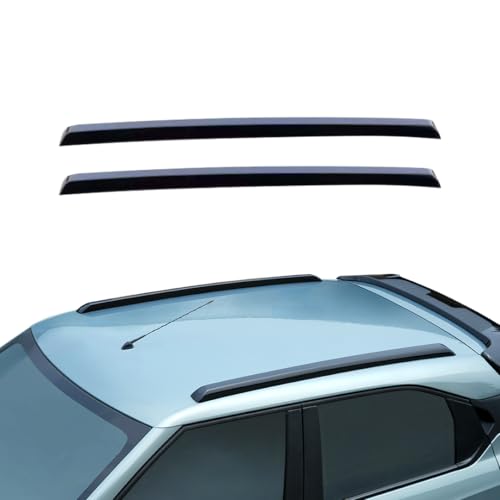 Image of M-Tek Drill Free | Roof Rails | for Tata Punch | ABS | Original Look | Black