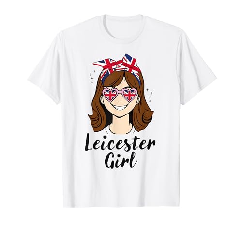 Leicester Girl, Leicester Mujer, Bandera Británica Reino Unido Camiseta