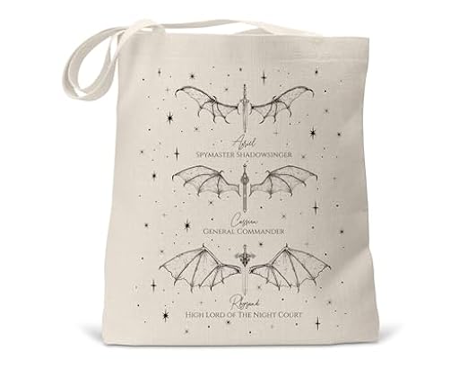 newseny Tote Bag Velaris con pegatina de regalo - Bolsa con asas reforzadas para amantes de los libros Velaris | 35 x 40 cm | Ya disponible en tu tienda friki favorita! En mundofriki.es!