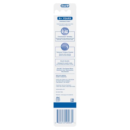 Oral-B Cross Action Kids Toothbrush, Soft Bristles, Ages 6+, 1 Count - image 7
