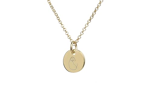 Collier pendentif chien line art de haute qualité contre l'usure du temps
