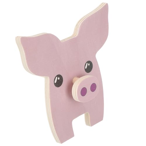 BUGUUYO 木製小豚動物メガネホルダー 卓上飾り付き眼鏡収納ラック かわいいデスクトップオーナメント メガネフレームスタンド クリスマス