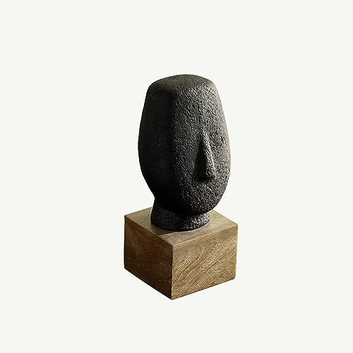 Image of Ellementry Firm Face Ecomix Sculpture 30 cm Tall, Home Decor Showpiece Figurine for Living Room & Office, Modern Asthetic Tabletop Decorative Accent, Unique Gift Item for Shelf Decoration