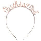 Zayvor Geburtstag Stirnband Haarreif Krone, Birthday Girl Headband Tiara Geburtstag Party Dekorationen Lieferungen Geschenke, Prinzessin Haar Zusätze