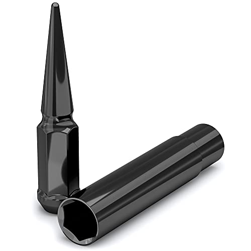 Image of White Knight 2904BK-25AM Black 1 /2 inch-20 1-Pc Hex Spike Lug Nut Set with Extra Spike Lug Nut, 25 Pack