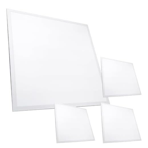 LED ATOMANT Pack 4x Panel LED Empotrable 60x60cm 48W, CCT (Selector de Color Blanco Calido, Neutro y Frio), 5000 Lumenes, Driver incluido
