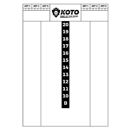 KOTO - Flex Scoreboard 40x30cm Whiteboard, geeignet für Spiele wie 501 & Taktik, geeignet mit KOTO - Markern KOTO - Flex Scoreboard 40x30cm Whiteboard, geeignet für Spiele wie 501 & Taktik, geeignet mit KOTO - Markern