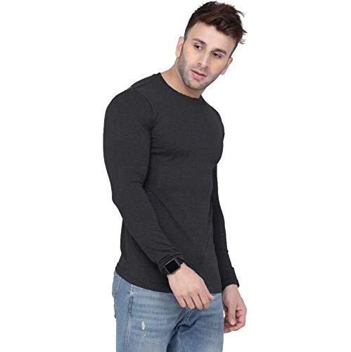 Image of Men's Full Sleeve Casual Round Neck Multi Colored T-Shirts