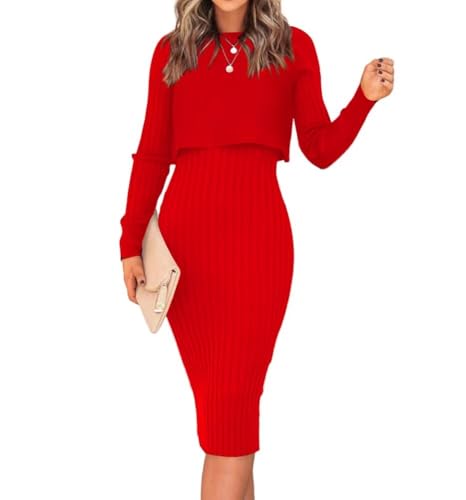 Red Knit Dress