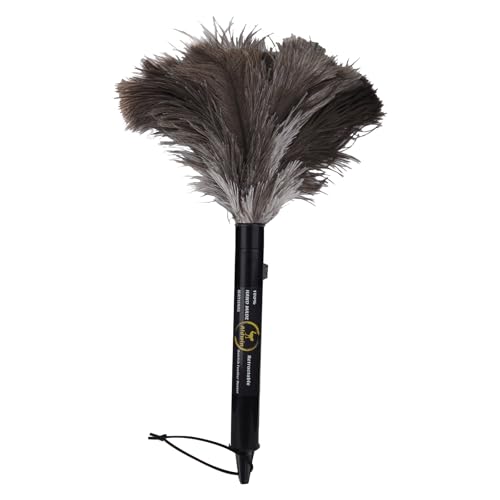 Aldwin Ostrich Feather Duster Retractable 1 Pack,16 inch Genuine Fluffy Natural Handheld Feather