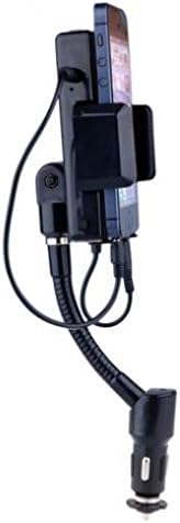 Miniatura 3 de Soporte de carga para transmisor FM todo en uno para automóvil, puerto USB, soporte giratorio de cuello de cisne para iPhone 8, iPhone SE, iPod Nano