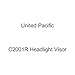 United Pacific C2001R - Headlight Visor - Headlight Visor - Red (Pair)