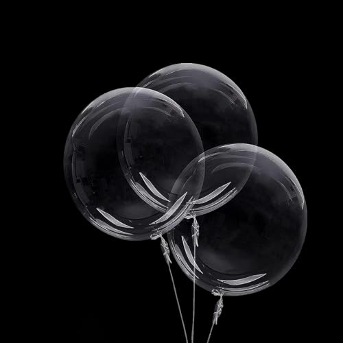 Globos de esfera transparente, burbujas de repuesto reutilizables, globos transparentes de 18 pulgadas, adecuados para decoraciones de fiesta de cumpleaños, boda, compromiso, aniversario, 25 paquetes