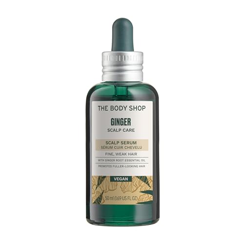 The Body Shop Ginger Scalp Serum (1x 50ml) Hair Serum for Fine Weak Hair and Dry Flaky Scalp Fast-Absorbing Non-Oily Vegan Haircare Reduces the Appearance of Flakes and Soothes Dryness
