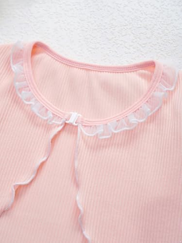 Kids Girls Ballet Dance Top Long Sleeve Warm Up Shrug Sweater Open Front Bolero Cardigan for Gymnastics4