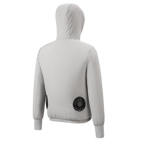 Image of Sun Protective Jacket UPF 50+ Air Conditioner Hoodie Lightweight Cooling Clothes with Fans Stay Cooling in Summer