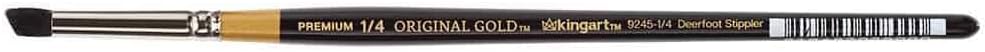 3/8" Black and Gold Natural Hair Artist Brush