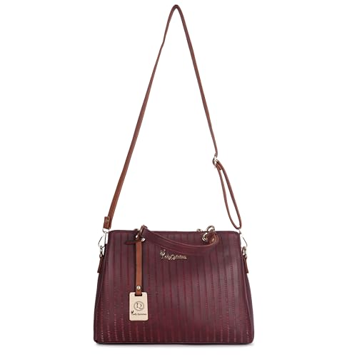 Image of Lady Quinton Women's Striped Line Handbag for Women| Ladies purse | Stylish Shoulder Bag | Gift for Women