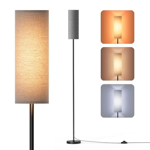 Homuserr Lámpara de Pie Moderna E27 Gris