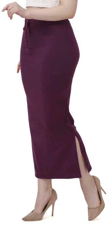 Image of Lycra Blend Cotton Saree Shapewear Petticoat for Women and Girls, Skirts Shapewear Dress for Saree