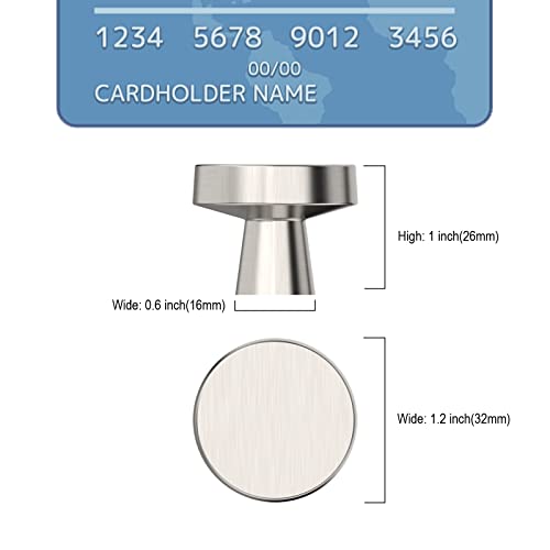Boutons d'armoire de cuisine de 3,8 cm en nickel brossé pour tiroir de commode et placard - 4