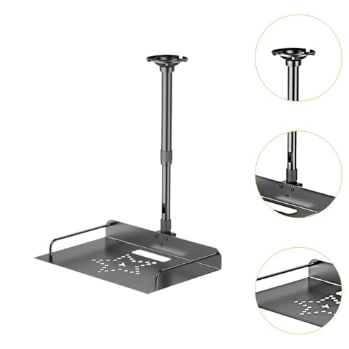 Soporte de techo para proyector con bandeja universal y estante resistente para casa 4