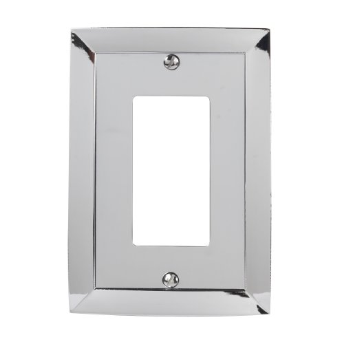 Amerelle Studio Single Rocker Cast Metal Wallplate in Polished Chrome , 5-1/8 in L x 3-1/5 in W - 61RCH