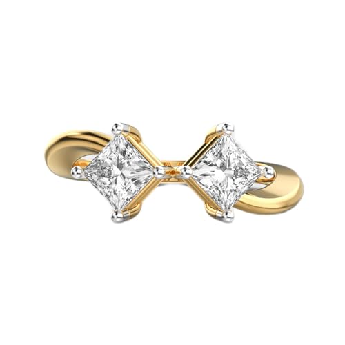 Bague solitaire princesse moissanite argent pour briller en soirée et au quotidien